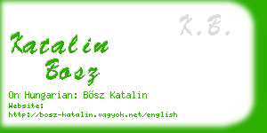katalin bosz business card